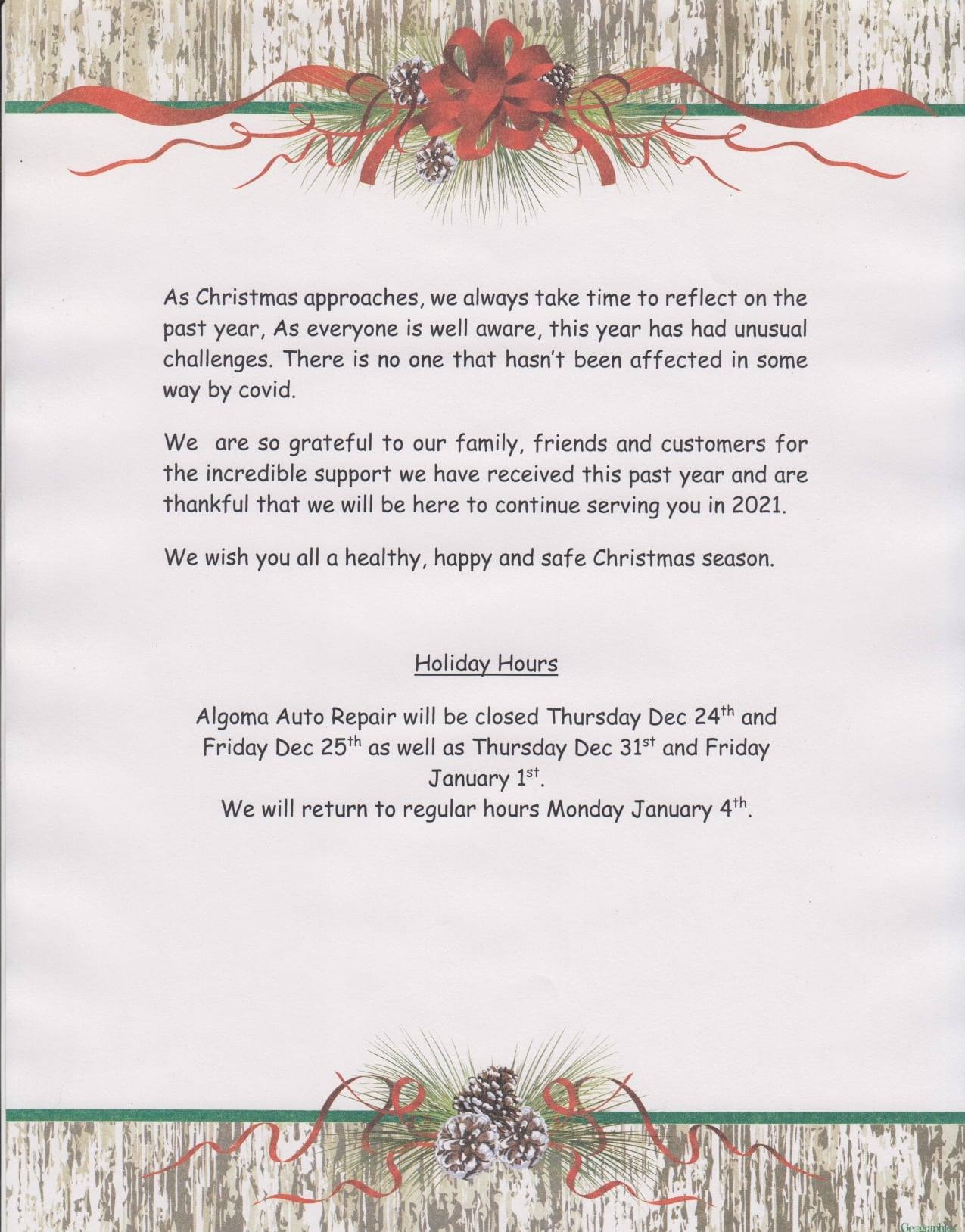 Engine bay work at Algoma Auto Repair